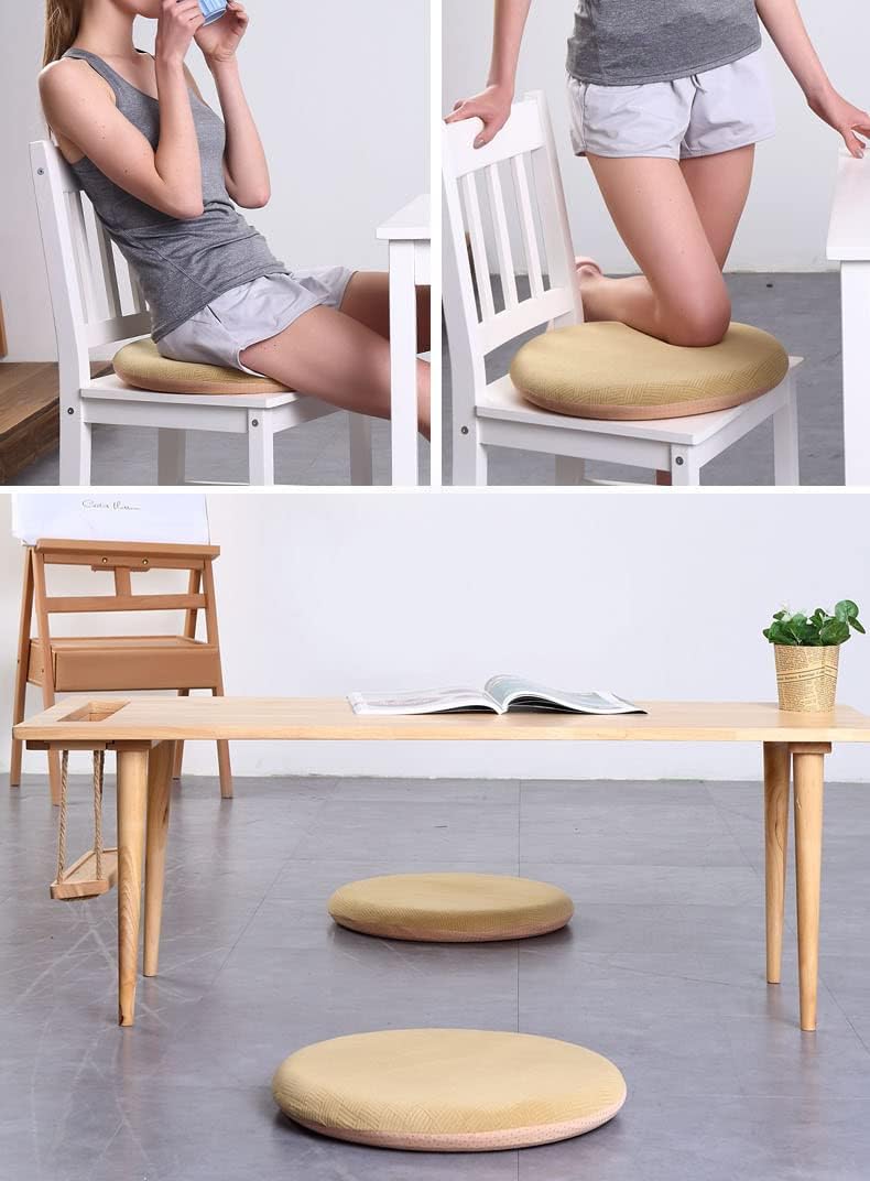 Sigmat Memory Foam Seat Cushion Anti-Slip Soft Round Stool Cushion Chair Pad 20 Inch Grey - Image 8