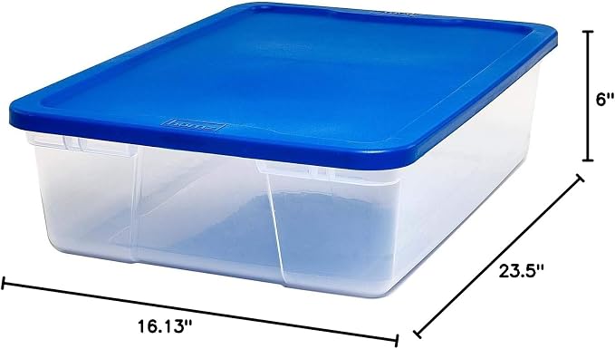 HOMZ Snaplock, Small Clear Plastic Storage Organizer Bins with Lids, 2 Pack | Stackable Container Set for Home, Office Shelves, Kitchen, Garage, and Bathroom Organization - Image 10