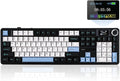 EPOMAKER X Aula F108 PRO Wireless Gaming Keyboard with Screen, 8000mAh Battery, 104 Hot-Swappable and Programmable Keys and Knob, RGB Backlight, for Mac/PC/Android (Blue&White&Black) by EPOMAKER
