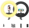 18" 55W Ring Light, High Brightness, No Bracket, Linkable on Wall-Mounted Triangular Arm, Ideal for Studios & Makeup, Live Streaming & Hair Salons, Best Beginner LED Light by Grabyoursforinstantvibe