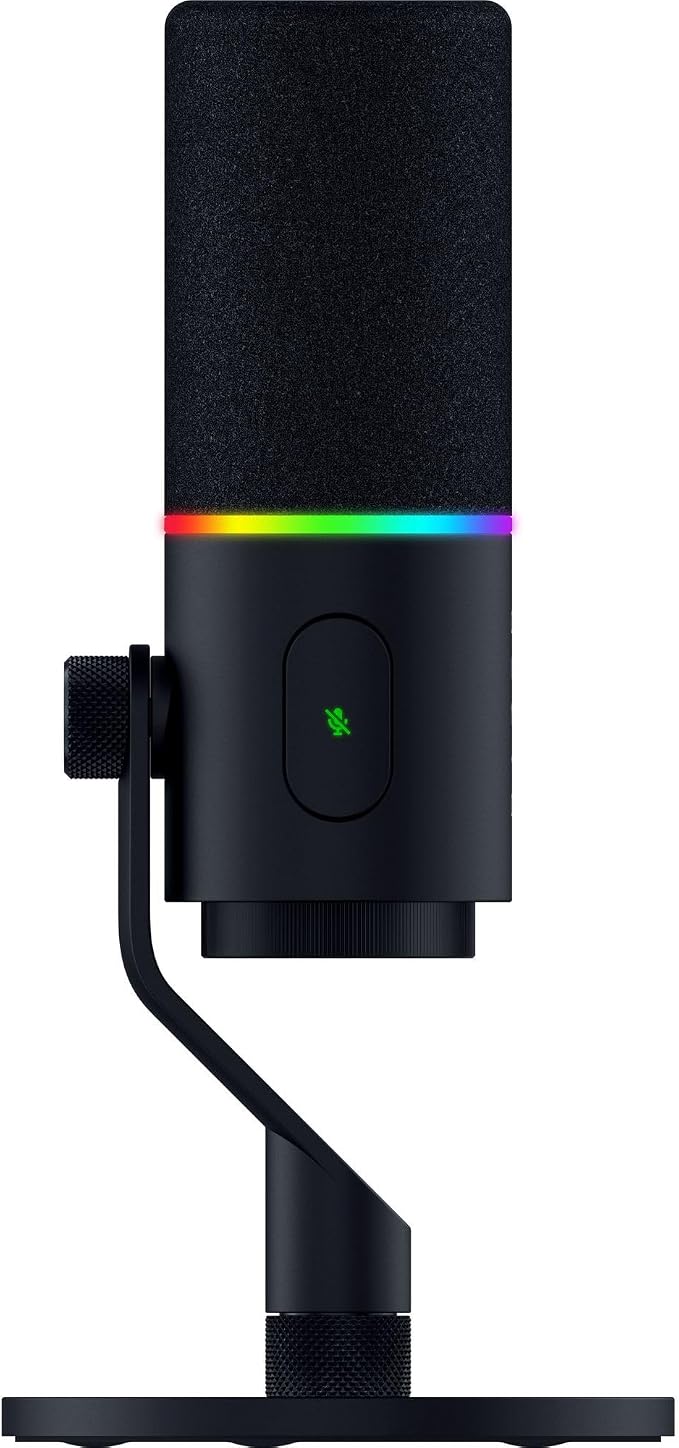 Razer Seiren V3 Pro Microphone, Dynamic USB Type C & XLR Mic, Black | 32-bit Float Support, Built-in Audio DSP, AI Noise Removal, Shock Absorber & Pop Filter, Chroma RGB Lighting Ring, Streaming by Unknown