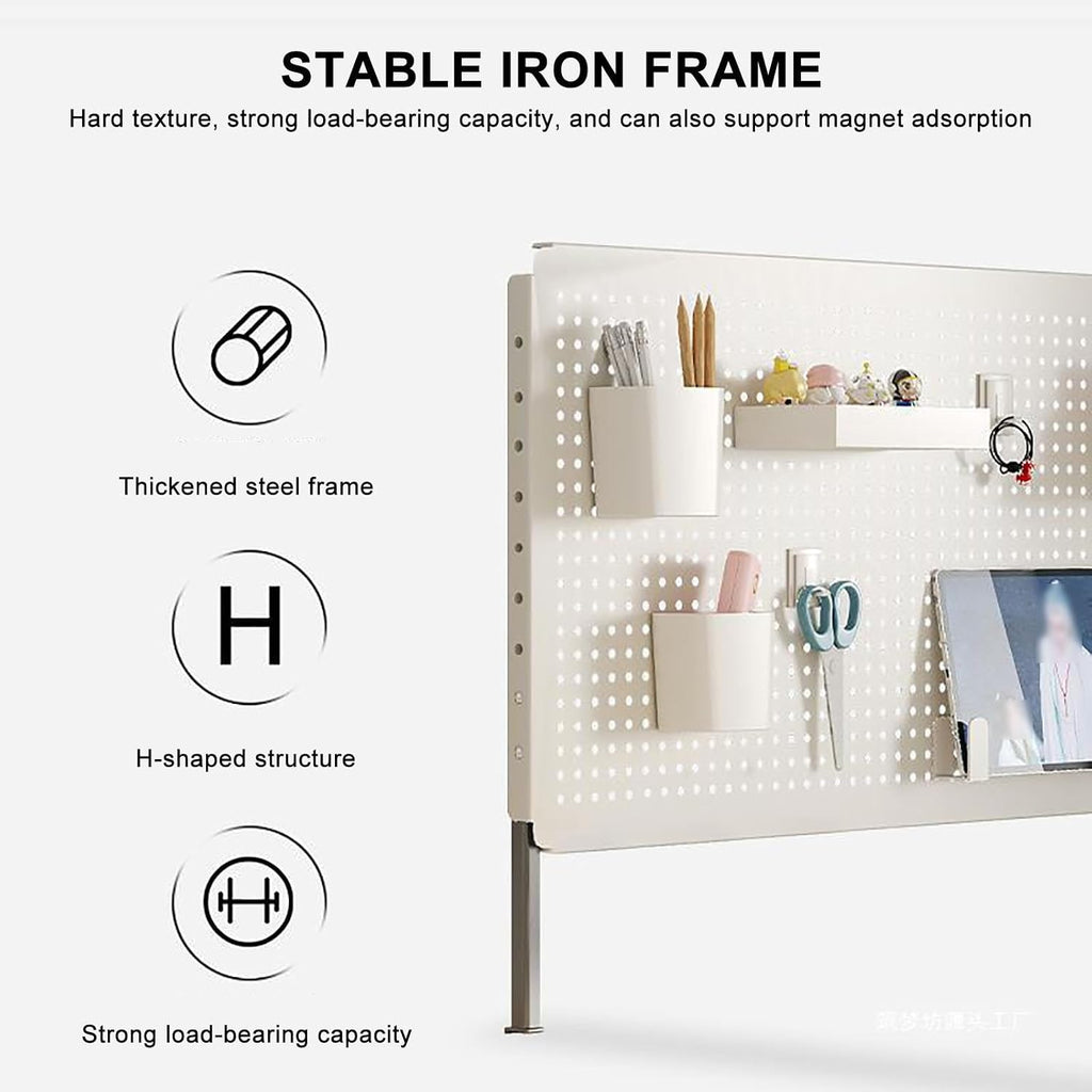 Clamp-on Desk Extender with Magnetic Pegboard Organizer and Panel - Image 3
