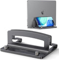 TECKNET Vertical Laptop Stand, Adjustable Aluminum Laptop Stand (Fits Up to 17.3"), Space-Saving Vertical Stand with Non-Slip & Scratch-Resistant Silicone, Compatible with MacBook Pro/Air, Dell, HP by Tecknet