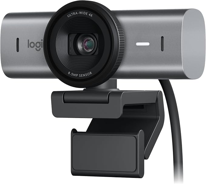 Logitech MX Brio Ultra HD 4K Webcam Collaboration and Streaming - Graphite | Ideal for collaboration and streaming, Show Mode, works with Microsoft Teams, Zoom, Google Meet, Nintendo Switch 2 by Unknown