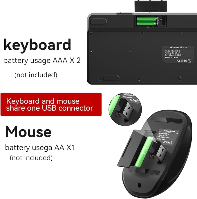Retro Typewriter Wireless Keyboard with Round Keycaps, 2.4GHz Compact USB Cute Wireless Keyboard and Mouse Combo for Desktop, Laptop and Computer - Image 6