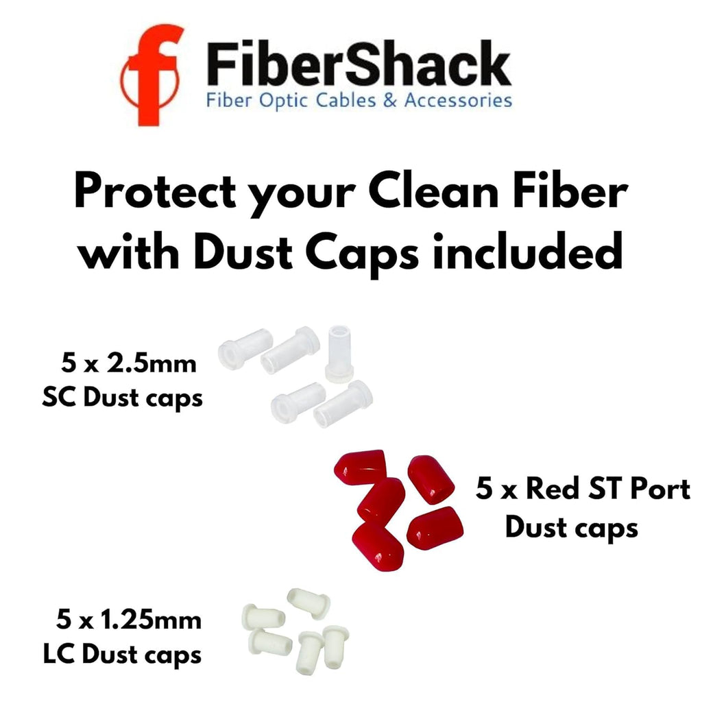 Fiber Optic Cable Cleaning Box - 3 Pack - Cleans Both SC & LC Fiber Optic Cables & Connectors - Includes Dust Caps for 1.25mm & 2.5mm Patch Cord End Faces - Image 4