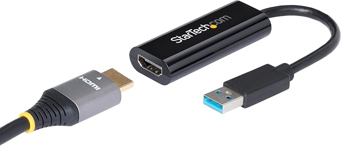 StarTech USB-A 3.0 to HDMI Converter, 1080p60, Windows Driver Required, TAA | USB 5Gbps, Single monitor, 2ch audio, Full HD, Windows X86/X64/ARM only, No macOS ChromeOS or Linux by StarTech