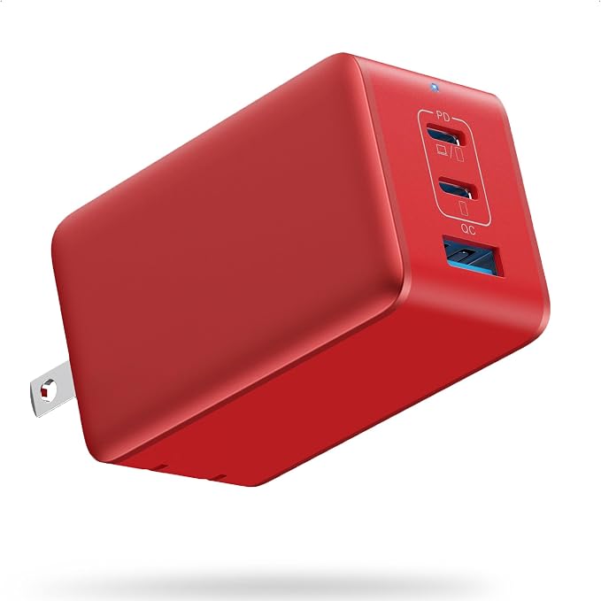 128W USB C Wall Charger,GaN III 3-Port Fast Charging Station,PD QC Foldable Charger Block Portable 65W Laptop Adapter for MacBook Pro/Air,iPad Pro,Galaxy S23,Dell XPS 13,iPhone 17/16/Pro etc by Pxwaxpy