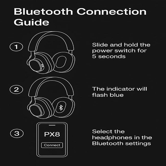 Bowers & Wilkins Px8 Over-Ear Wireless Headphones, Tan - Image 9