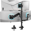 WALI Triple Monitor Mount - Extra Tall 3 Monitor Desk Mount for 17-49 Inch Ultrawide Screens, Up to 44 lbs, Fully Adjustable Heavy Duty Monitor Arm, VESA 75/100 mm (GSDM003-P), Black by WALI