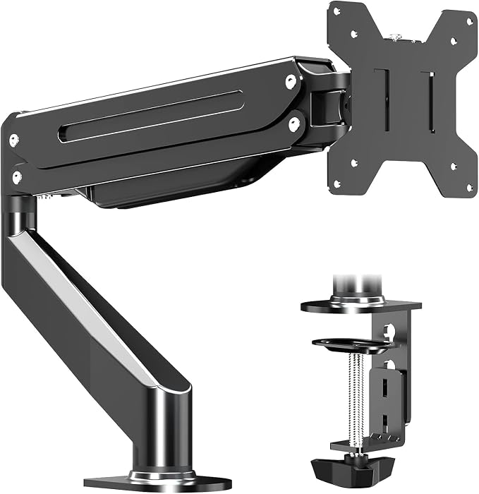 Suptek Single Monitor Arm Fully Adjustable for 17-34-35 Inch Screens | VESA Monitor Mount with Quick Install, Computer Monitor Stand for 32” Monitors, Desk Monitor Mount Holds 24lbs, VESA 75/100mm by suptek