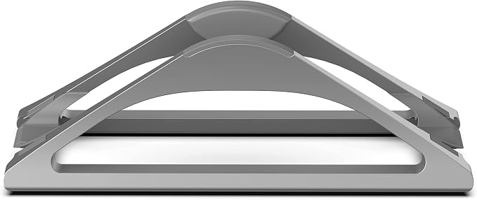 HumanCentric Vertical Laptop Stand for Desks Space Grey, MacBook Adjustable | Upright Adjustable Holder to Dock Apple MacBook Stand, and Other Laptops to Organize Work & Home Office, Automatic Grip - Image 7