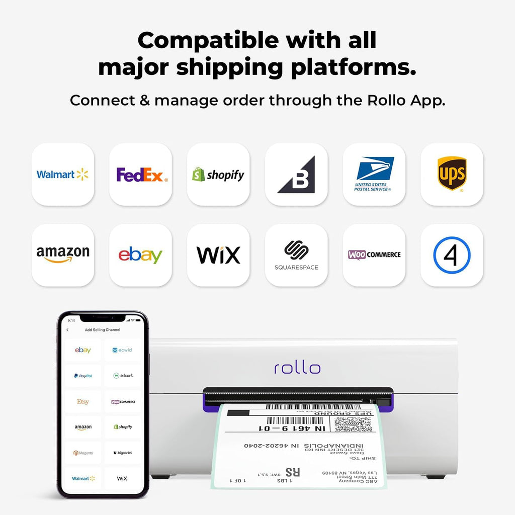 Rollo Wireless Shipping Label Printer - Wi-Fi 4x6 Thermal Label Printer - Image 7