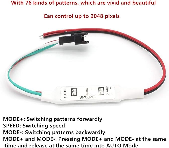 60 LEDs WS2812B 5050 RGB LED Ring Lamp Light Individually Addressable Full Dream Color DC5V with Mini Controller - Image 5