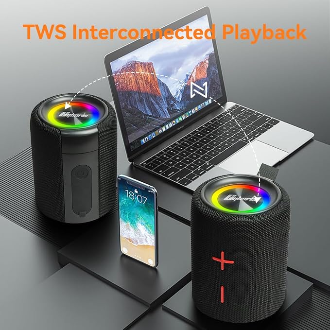 2 in 1 Magnetic Dual Splittable Bluetooth Speaker, 40W Portable Wireless Speakers with Deep Bass, IPX6 Waterproof, Bluetooth 5.3, 24H Playtime, 360° Stereo Sound for Home, Outdoor, Party, Travel - Image 4