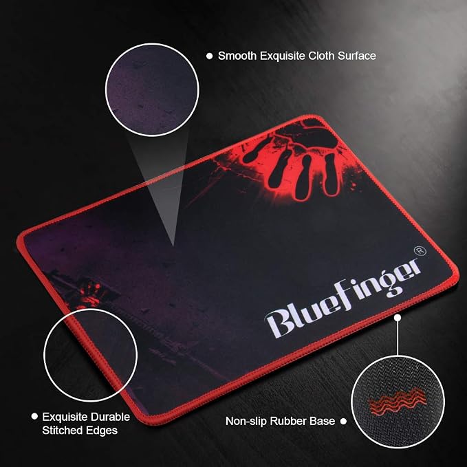 BlueFinger RGB Gaming Keyboard and Backlit Mouse Combo, USB Wired, LED Gaming Set for Laptop PC Computer Game and Work - Image 7