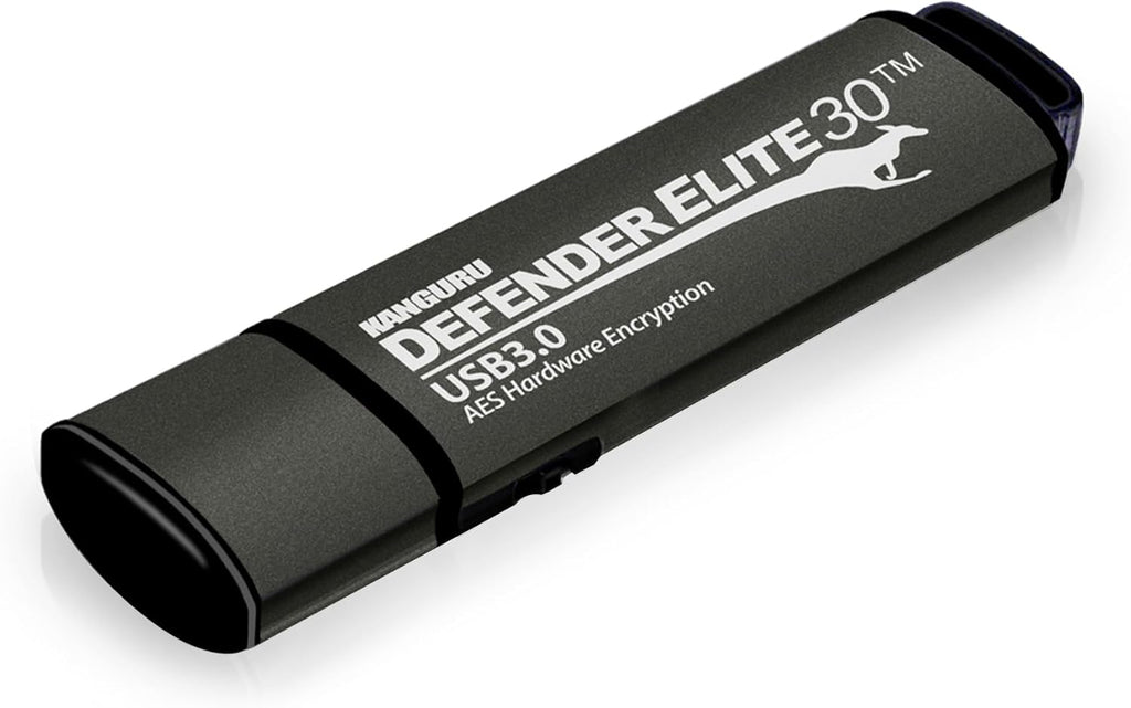 Kanguru Defender Elite30 – 16 GB Hardware Encrypted Flash Drive - Physical Write Protect Switch – SuperSpeed USB 3.0 by Kanguru