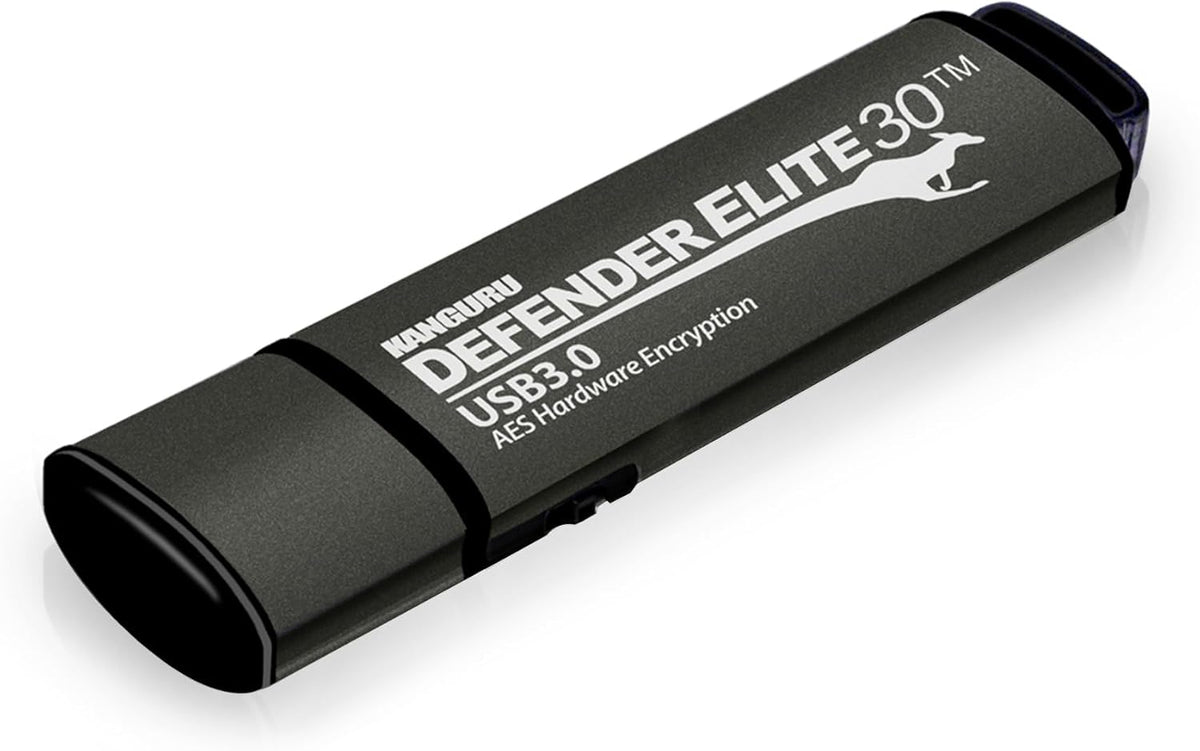 Kanguru Defender Elite30 – 16 GB Hardware Encrypted Flash Drive - Physical Write Protect Switch – SuperSpeed USB 3.0 by Kanguru