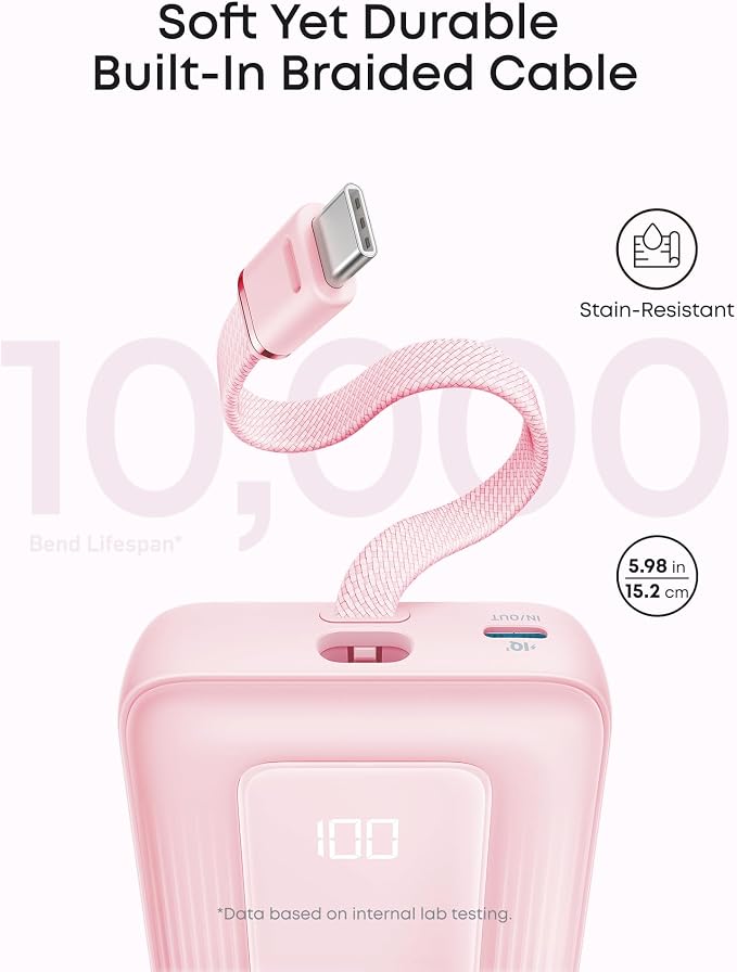 Anker Zolo Power Bank, 20,000mAh 45W Portable Charger with Built-in USB-C - Image 4