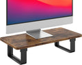 Monitor Stand Riser with 50 LB Capacity, Stable Wood Computer Monitor Stand for Desk Organizers, Anti-slip Computer Riser Monitor Shelf for PC Laptop Notebook Printer Computer iMac, Rustic Brown by CALERTAINDirect