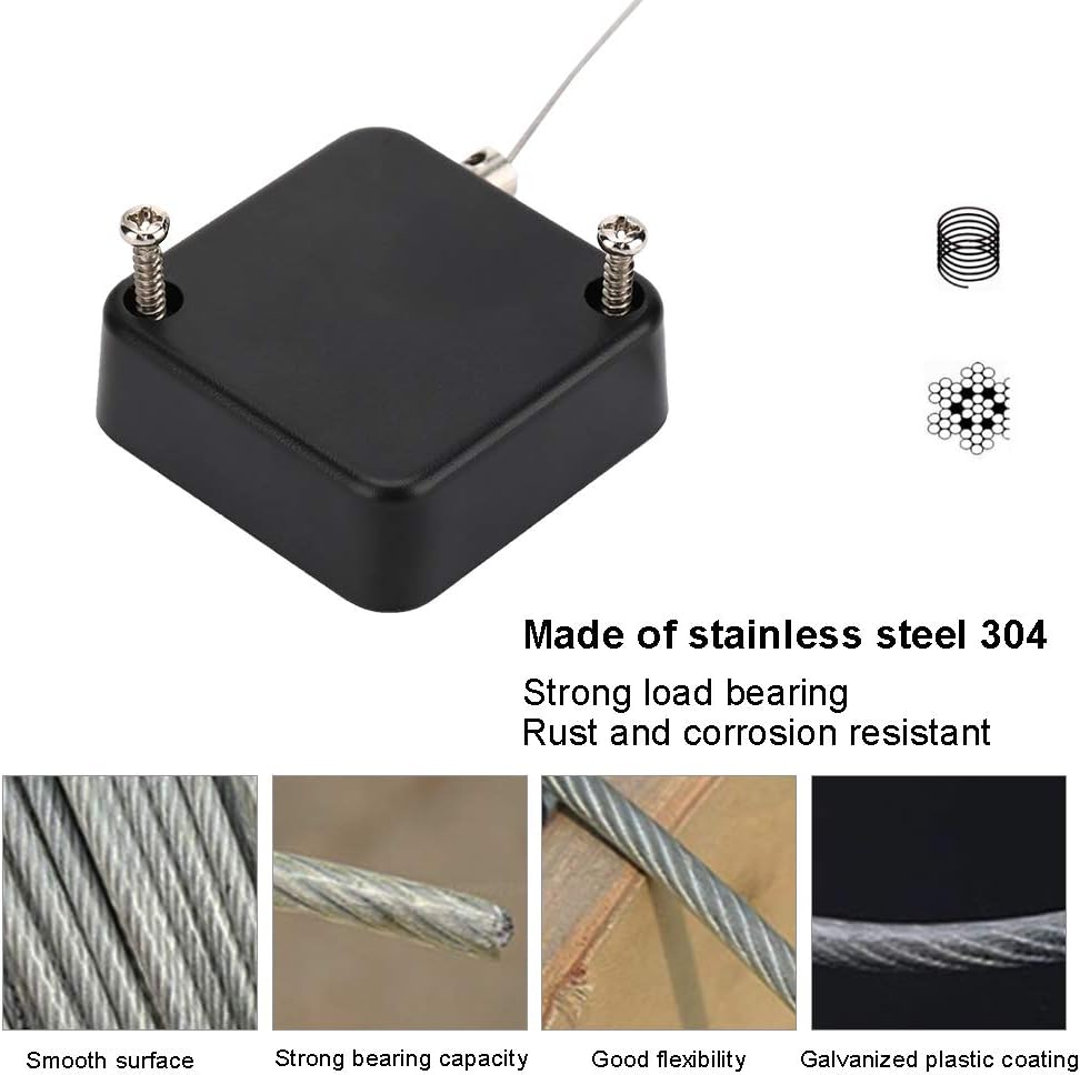 Loradar Retractable Cable Lock with Cable Tethers Customizable Cable Tether Stop Lost of Conference All Kinds Adapters and Safety Lock for All Kinds of Exhibits Such As Earphone.,Glasses,Watches. - Image 2