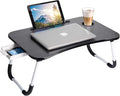 Laptop Desk Foldable Bed Table, Portable Lap Desk Laptop Bed Tray Table with Storage Drawer and Cup Holder, Lap TraysTables Notebook Stand Reading Desks Breakfast Tray for Beds Couch Sofa Floor by Kylinbigda