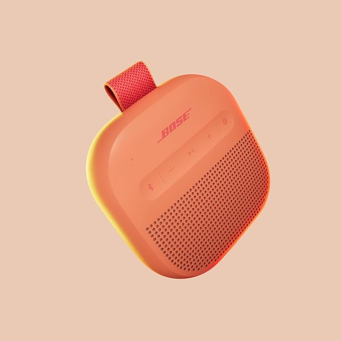 Bose SoundLink Micro Portable Bluetooth Speaker (2nd Gen), Wireless Outdoor Speaker, Up to 12 Hours Battery Life, Waterproof and Dustproof, Sunset Peach - Limited Edition Color | Portable audio for travel and outdoor use with IP67 rating and 6-hour bat... - Image 2