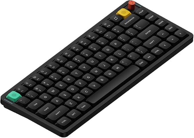 nuphy Air75 V3 Mechanical Keyboard with Knob, Black-Blush Nano Switches | 75% Low Profile keyboard, Hot-Swap, for Mac/Windows, Support Bluetooth/2.4GHz/USB-C,Silent keyboards, Wireless, RGB Backlit by NuPhy