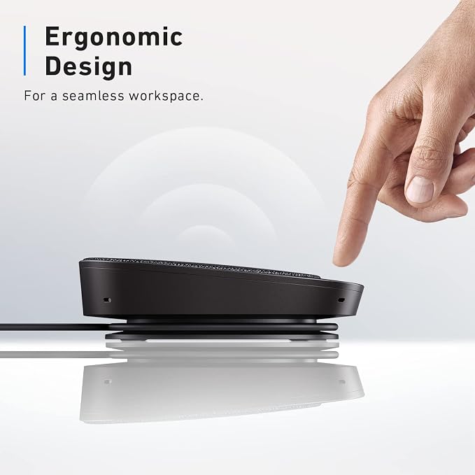 Anker PowerConf S330 USB Speakerphone for Home Office, Plug and Play | Conference Microphone, 360° Voice Coverage, Smart Voice Enhancement, Powerful Sound, Desktop PC Speaker, Online Meetings - Image 7