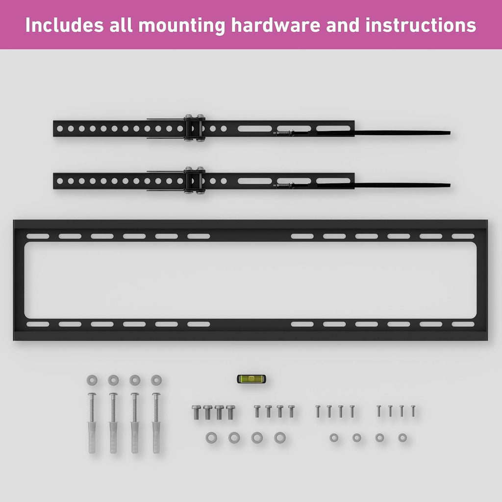 D-Line TV Wall Bracket for 50-85 Inch TVs, Low Profile Tilting TV Wall Mount - VESA 200x200mm - 600x400mm, Holds up to 110lbs - Image 8