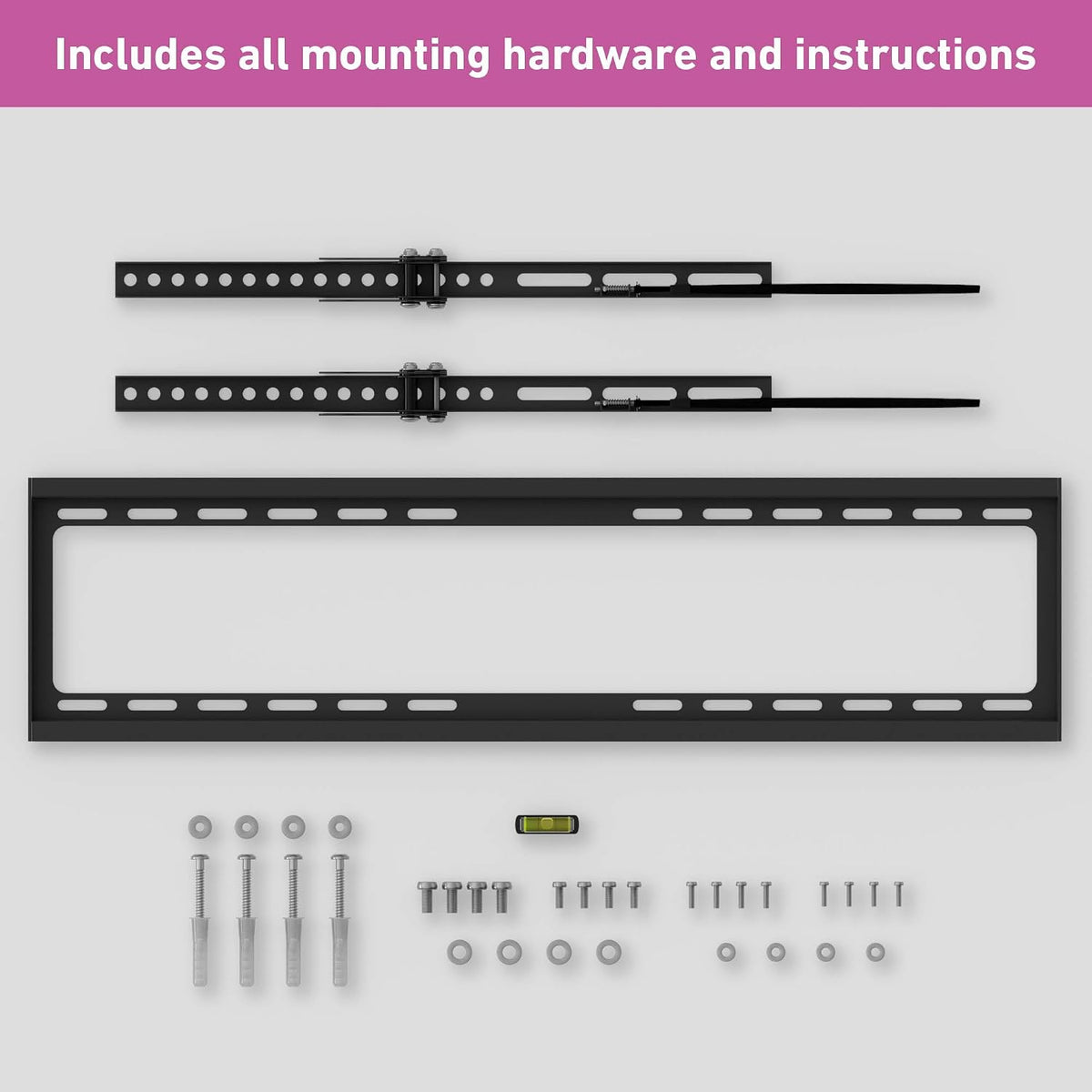 D-Line TV Wall Bracket for 50-85 Inch TVs, Low Profile Tilting TV Wall Mount - VESA 200x200mm - 600x400mm, Holds up to 110lbs - Image 8