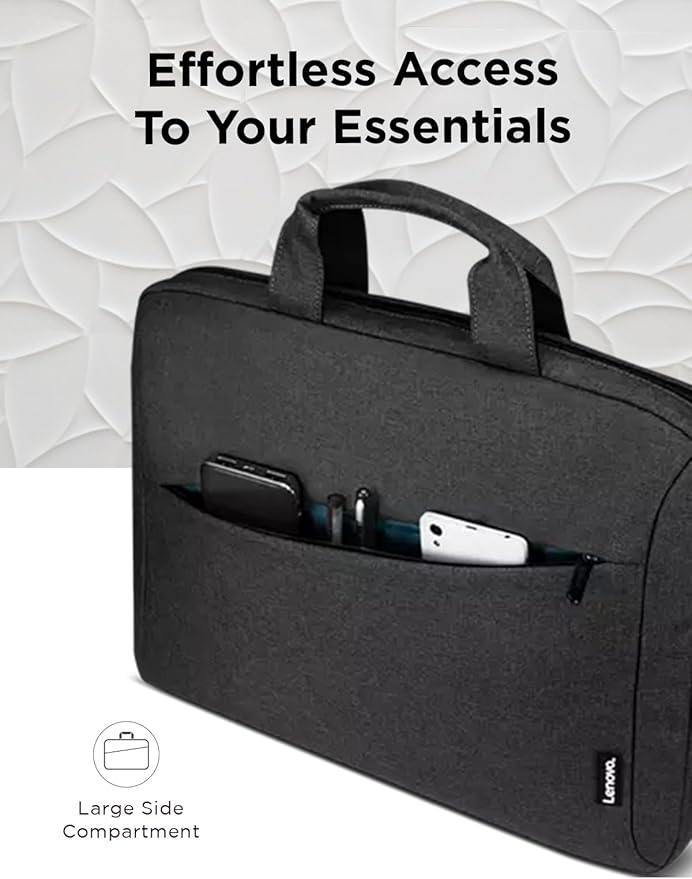 Lenovo Laptop Bag T210, Messenger Shoulder Bag for Laptop or Tablet, Sleek, Durable & Water-Repellent Fabric - Image 5