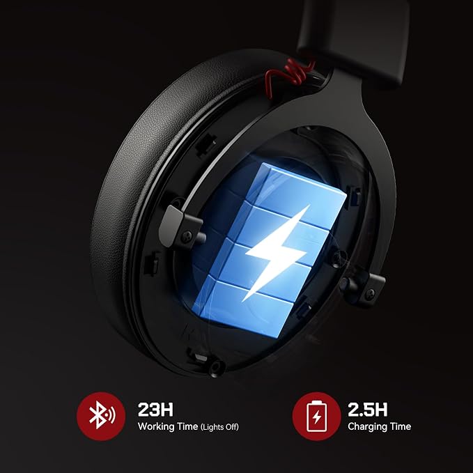 EKSA E900X 5.8G Wireless Gaming Headset with Micphone for PC PS4, PS5, Computer, Laptop - Dual Mic ENC Call Noise Cancelling Headphones - 7.1 Srround Sound - Over Ear Headphones for TV, Music, Meeting - Image 6