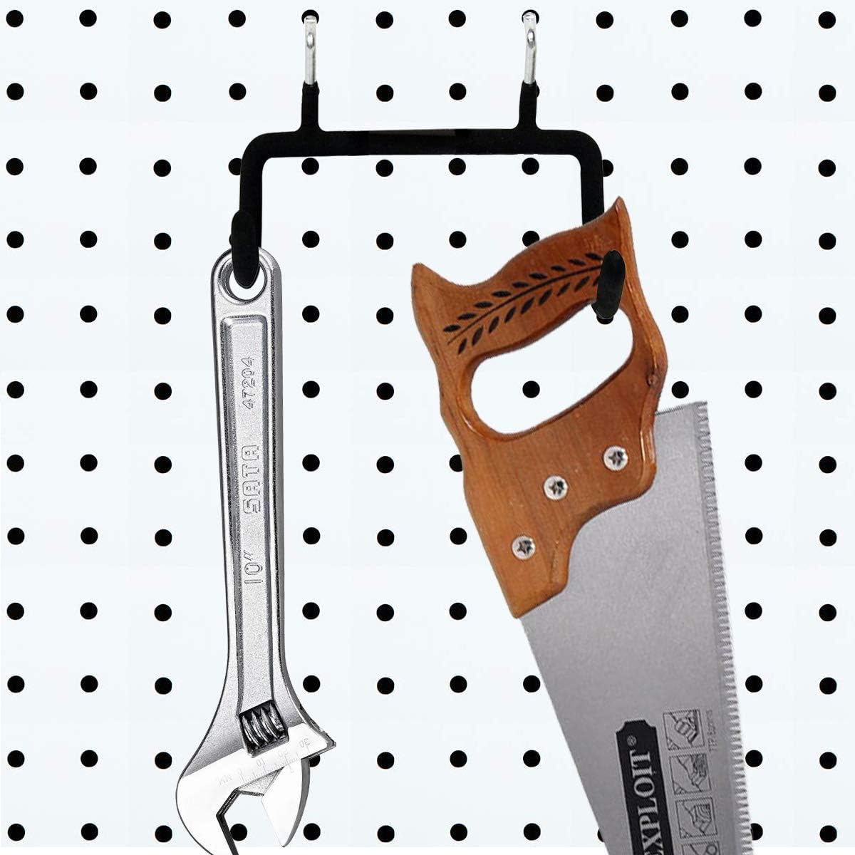 5PCS Pegboard Drill Holder with Double Hooks and Accessories Bag for Power Tools - Image 4