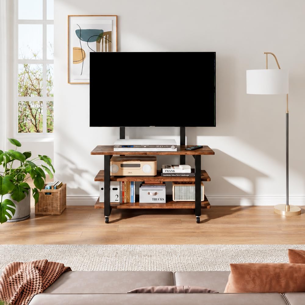 Mobile TV Stand Cart with Wheels for 32-70 inch Screens, Rolling AV Display - Image 6