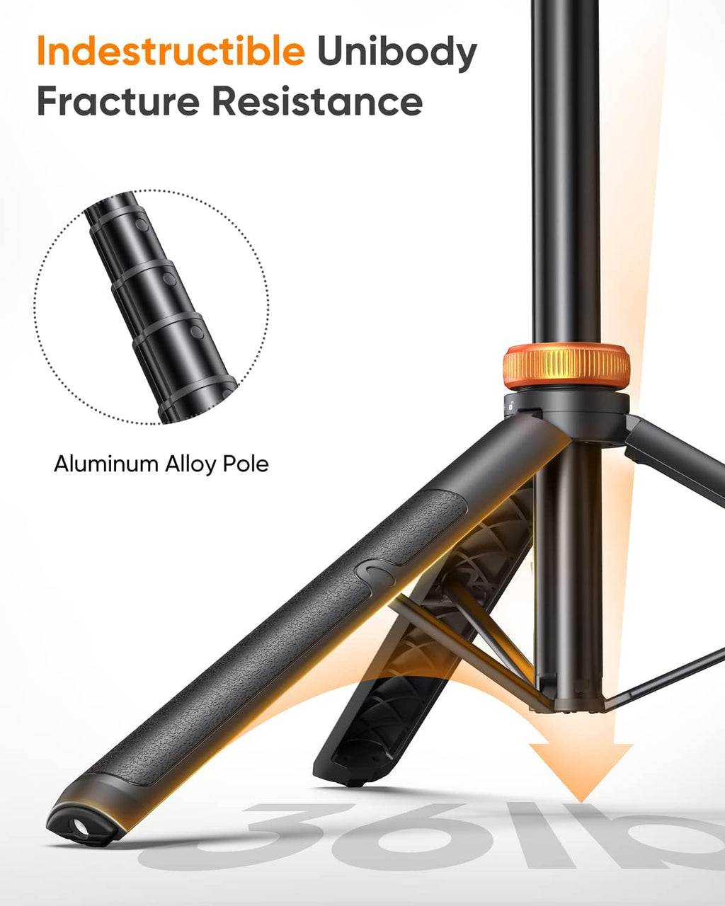 EUCOS 62" Phone Tripod, Tripod for iPhone & Selfie Stick with Remote - Image 2