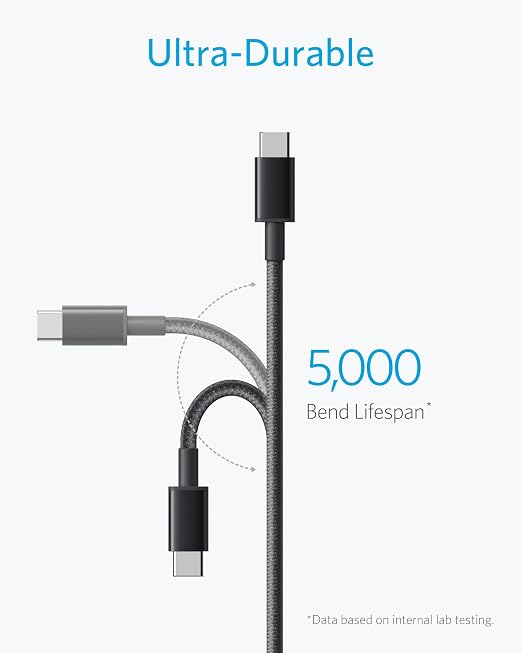 Anker USB A to USB C Cable, USB to USB C Cable (5-Pack, 6 ft, Black) | For iPhone 17 Series, Samsung Galaxy S10 / S10+, LG V30, Beats Fit Pro, and More - Image 4