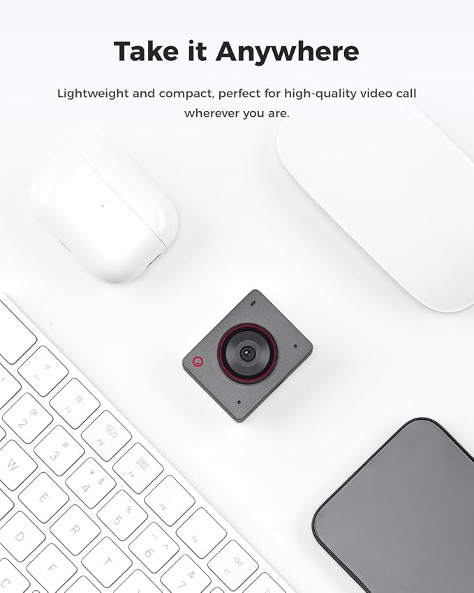 OBSBOT Meet 2-4K Webcam for PC with 1/2" Sensor, AI Framing & Autofocus | Beauty Mode, Lightweight, Gesture Control, HDR, Dual Microphone, 60 FPS, Web Cam for Streaming, Meeting, Gaming. (Space Grey) - Image 8