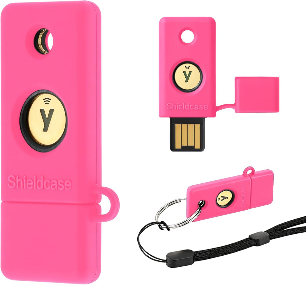 Silicone Case for YubiKey 5 NFC, Pink by Shieldcase