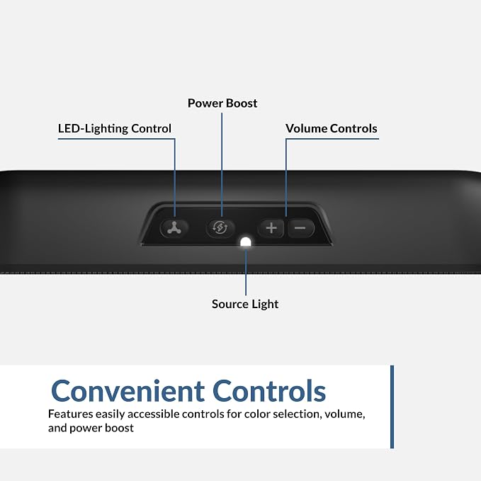 Cyber Acoustics CA-2890GX USB Speaker Bar with Music-Sync LED Lights | Monitor-Mounted Speaker Bar, Great for Music and Casual PC Gaming, 9 Color Modes, USB-C with USB-A Adapter Included - Image 9