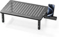 Computer Monitor Stand Riser for Desk, 3 Height Adjustable PC Laptop TV Desktop Monitor Stand Shelf, Metal Printer Table with Phone Holder, Stand Riser for Desk, Office Desk Organizers and Accessories, 1 Pack by Canyora