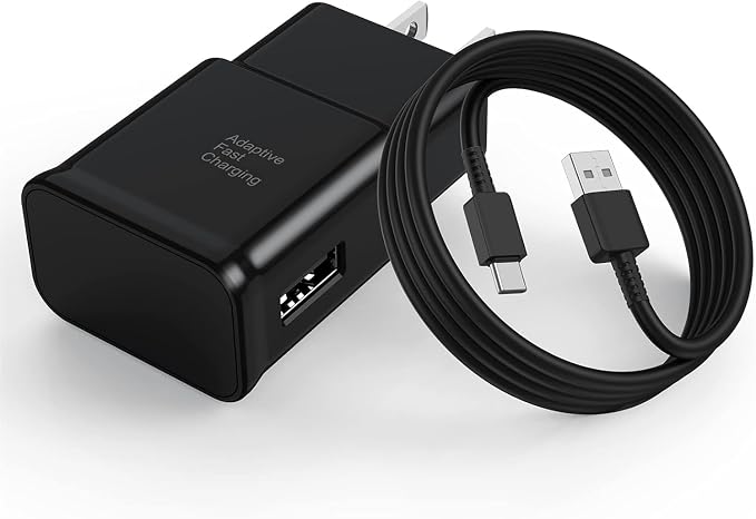 Type C Charger Fast Charging, 1Pack USB C Android Phone Charger&6ft Cables | Wall Charger Blocks &1x 6ft USB-C cables for Samsung Galaxy S8/S9/S10 Plus/S10e/S20/S21 Ultra/Plus, Note 8/9/10,Pixel3 Black by Cndons