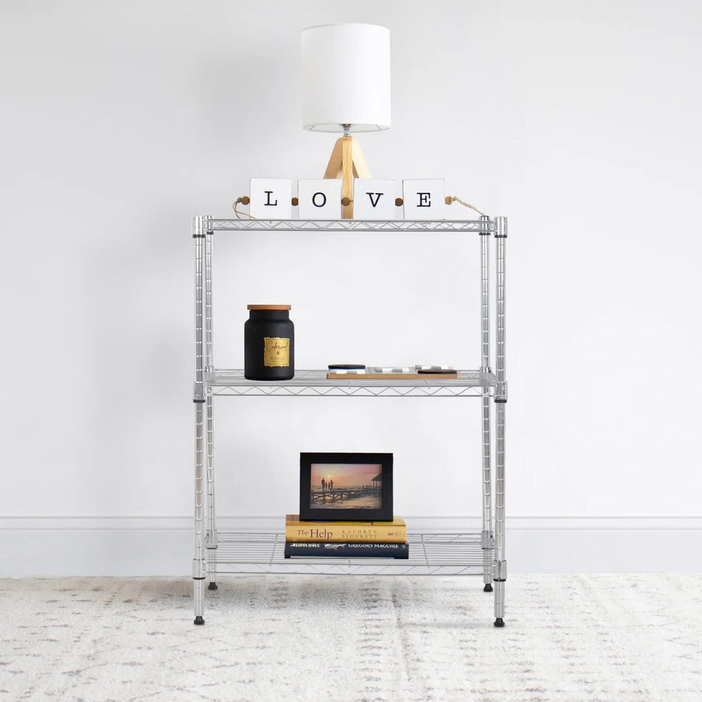 BestOffice | 3-Tier Wire Shelf | 23" x 13.2" x 30.2" | Chrome - Image 2