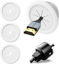 VCELINK TV Cord Hider, Mini White Cable Management Kit, White, 4-Pack | 2.36" Mini White Cable Management Kit | Push Type | Hides TV Wires | 4-Pack Grommets & 1 Hole Saw Drill Bit by VCELINK