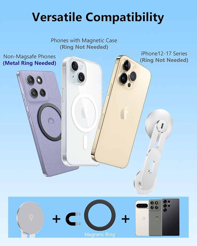 Magnetic Tesla Phone Holder, Laptop Phone Holder for iPhone 17/16/15/14/13/12 Pro Max, Car Magnetic Phone Holder for Tesla Model 3/ ModelY/X/S (Silver) - Image 8