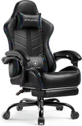 GTPLAYER Gaming Chair for Adults, Computer Chair with Footrest, Black by GTPLAYER