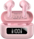TOZO Hybrid Active Noise Cancelling in Ear Wireless Earbuds, 68H Playtime | 6 Mics AI Clear Calls, LED Display, 32 Preset EQs App, Bluetooth 5.3 Headphones, IPX8 Waterproof, Comfort Fit Ear Buds Pink by TOZO