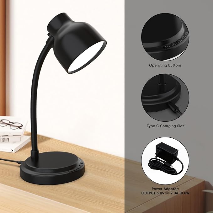 LED Desk Lamp with 96 LEDs,High lumens Table lamp | Desk Lamp for Office Home,4 Brightness Dimmable Flexible Table Lamp,Reading Light for Bedside, Office, and Study Desk Use - Image 7