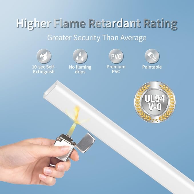TV Cord Hider, 70.8in Cord Covers for 2-3 Wires on Wall, Paintable Cable Hider Wire Covers for Cords on Wall, Self-Adhesive Cord Hider for Wall Mount Tv to Hide Cords, W0.94 H0.47in, White - Image 6