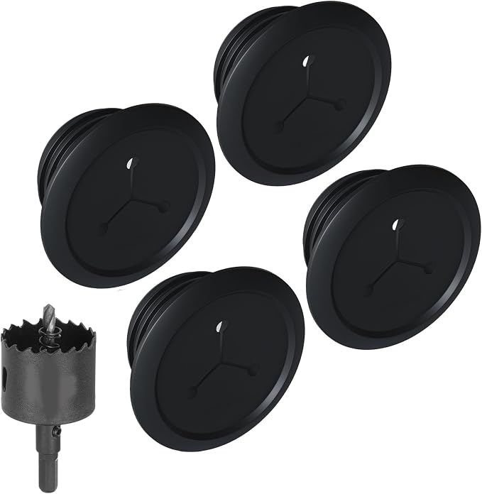 ECHOGEAR Wall Cable Hiders for Cable Management - 2.25" Mini Cord Hider Conceals 3 Low Voltage Cables Behind Wall - Perfect for Speakers, Mounted TVs, Desks & More - Black 4-Pack by ECHOGEAR